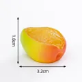 Realistic mango fruit miniature bead for DIY crafts, measuring 3.2cm long and 1.8cm high - Mango