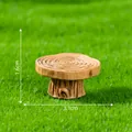 Miniature vintage resin tree stump table ornament for DIY micro landscape garden decor - Mini Round Table