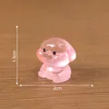 Cute mini pink luminous puppy figurine ornament for dollhouse DIY micro landscape - Size 4 / Luminous Colorful Dog / Red