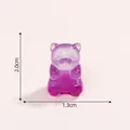 Durchscheinende lila Farbverlauf Gummibärchen-Figur, Abmessungen 2,0 cm mal 1,3 cm - Gummibärchen-Form / Lila