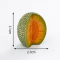 Miniature 3D sliced cantaloupe melon model for DIY food play decoration, 3.1cm high - Hami Melon