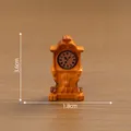 Miniatur-Standuhr in Vintage-Orange für Puppenhaus DIY Mikro-Landschaftsdekoration - Holzmaserung Uhr (5#)