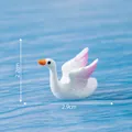 Miniatuur zwaan figuurtje wit en roze voor DIY micro-landschap tuin decoratie item - 2.2x2.9cm / 4# Roze