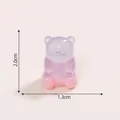 Mini-Gummibär-Figur mit lila-rosa Farbverlauf, Dekoration für DIY, 2.0cm hoch - Gummibärchen-Form / 6# Blau-Rosa Farbverlauf