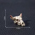 Miniature resin bull skull figurine for DIY micro-landscape and terrarium decor, 2.2cm - Cow (6000076948806) / 2.2cm x 1.3cm
