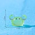 Micro-landscape mini green luminous crab figurine for DIY aquarium decoration, 2.7cm size - 2.7x1.7cm / 1# Green