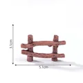 Miniature rustic wooden fence for micro landscape DIY decoration, 5.1cm x 3.1cm size. - Style 13 Fence
