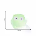 Small luminous light green owl figurine for micro landscape gardening and DIY decoration - 1# Green