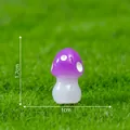 Miniature purple resin glowing mushroom for DIY moss micro landscape garden decoration - Purple