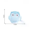 Light blue luminous owl miniature figurine for DIY micro landscape garden decoration - 2# Blue