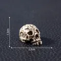 Statuetta teschio animale in miniatura per decorazione terrario fai-da-te, 2,2x1,3cm - Teschio Umano (6000076948808)