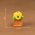 Miniature sunflower potted plant in brown pot for dollhouse DIY micro landscape decor - 1# Sunflower Potted Plant (C2761/C2683) / 3cm x 2.1cm