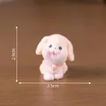 Cute flocked puppy figurine ornament 2.5x2.9cm for DIY keychain and bag decor - Golden Retriever (2#) / With Pin at Top
