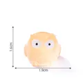 Miniature luminous owl figurine for micro landscape DIY decoration, 1.9cm x 1.6cm - Orange