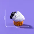 Detailed miniature Halloween pumpkin ghost cupcake figurine measures 1.9cm x 1.8cm - Pumpkin Monster Cupcake