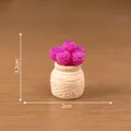 Miniature purple succulent in a woven basket for dollhouse decor, 3.2cm tall - 2# Red Succulent Potted Plant (C2761/C2683) / 3.2cm x 2cm