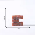 Red miniature brick wall ornament for micro DIY landscaping projects, 1.5cm width - Style 16 Brick Wall