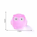 Miniature pink luminous owl figurine for micro landscape DIY gardening, 1.6x1.9cm size spec - Red