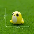 Miniature chubby yellow frog figurine for micro landscape DIY decoration, 1.8cm wide - Chunky Style / 1.4cm x 1.8cm / Yellow Frog