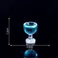 Miniature dollhouse blue wine glass cup model with 1.2cm height and 0.9cm width - 18# Small Cup (C2824)