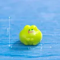 Miniatur grüne Froschfigur für Mikrolandschaft, Größe 1,5 cm Breite x 1,1 cm Höhe - Applaudierender Kleiner Frosch (5#)
