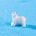 Miniature white polar bear figurine for DIY micro landscape and snow globe decor - Looking Back Style (1#) / 1.9x2cm