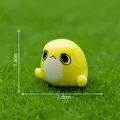 Luminous miniature chubby yellow frog figurine for micro landscape DIY garden decor - Chunky Style / 1.3cm x 1.8cm / Yellow Frog