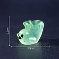 Lichtgevende mini spook figuur voor micro landschap DIY decoratie, 2,9cm x 2,2cm - Grappige Geest / Groen