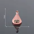 Miniature pink glitter glow-in-the-dark magic potion bottle resin ornament for dollhouses - 1.9x1.5cm / Red