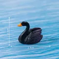 Statuina di cigno nero in miniatura, altezza 2,1 cm e lunghezza 2,3 cm per DIY - 10# Nero Rosa