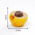 Miniature longan fruit figurine accessory with dimensions 2.3cm by 2.7cm - Longan