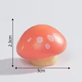 Miniature orange mushroom figurine for micro landscape DIY gardening décor - 1# Red Large Mushroom / 2.3cm x 3cm