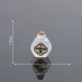 Miniature luminous resin magic potion bottle ornament with poison label for dollhouse - 1.9x1.5cm / Purple