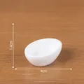 Miniatura de cuenco blanco para casa de muñecas decoración de micro paisaje 4cm largo - Bañera