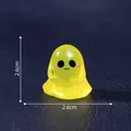 Mini lichtgevend geel spookbeeldje voor micro-landschap DIY decoratie, 2,6 cm groot - Grappige Geest / Geel