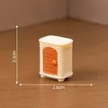 Miniature dollhouse rattan wardrobe model, 3.3x2.6cm decorative DIY furniture accessory - 4# Long Cabinet / 2.6x3.3cm