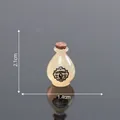 Miniature luminous magic potion bottle with mermaid tears label for dollhouse - 2.1x1.4cm / Orange