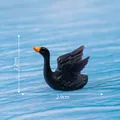 Miniatura di cigno nero per paesaggi da giardino fai-da-te, lunghezza 2,9 cm. - 12# Nero Rosa