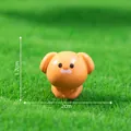 Simpatico cane dello zodiaco arancione in miniatura per decorazioni DIY 1,7x2cm - Cane