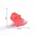 Miniature red translucent gecko lizard figurine for DIY decor, size 2.7cm x 2cm SKU - Small Eye Walking Pose / Luminous Red (Small Eye Walking)