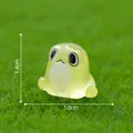 Luminous green frog micro landscape figurine for garden DIY landscaping, 1.4cm by 1.8cm - Chunky Style / 1.4cm x 1.8cm / Luminous Yellow