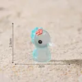 Blaue Mini-Leucht-Seepferdchen-Figur für Mikrolandschaft DIY Aquarium-Dekoration - Seepferdchen / Hellblau