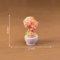 Mini-Kirschblüten-Bonsai für Puppenhaus-Dekoration, 4,4 cm Höhe - 4.4cm x 2.1cm