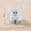 Miniature église méditerranéenne dôme bleu en résine pour décoration DIY, 2,8x2,2cm - Maison de Noël