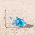 Figurine de dauphin bleu translucide miniature pour décoration de paysage océanique DIY - Dauphin (1#) / 1 Pièce