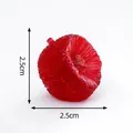 Creative miniature red half-cut fruit resin figurine for DIY craft decoration, 2.5cm. - Waxberry