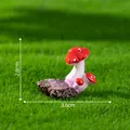 Miniatura di funghi rossi in resina per paesaggi di muschio, dimensioni 3,6x2,8 cm. - 1 Pezzo / 4# Fungo
