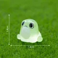 Miniature chubby luminous green frog figurine for micro-landscape DIY decor, 1.8x1.4cm - Chunky Style / 1.4cm x 1.8cm / Luminous Green