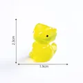 Mini luminous yellow gecko figurine for moss micro-landscape diy decoration 1.9x2.3cm - Small Eye Sitting Pose / Luminous Bright Yellow (Small Eye Sitting)