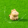 Miniatura statuina maiale zodiacale marrone per decorazione giardino fai-da-te, 1,7cm - Cavallo